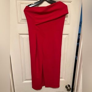 Missguided one shoulder red dress sz L